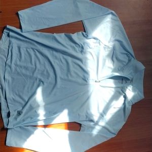 Adidas blue golf track shirt